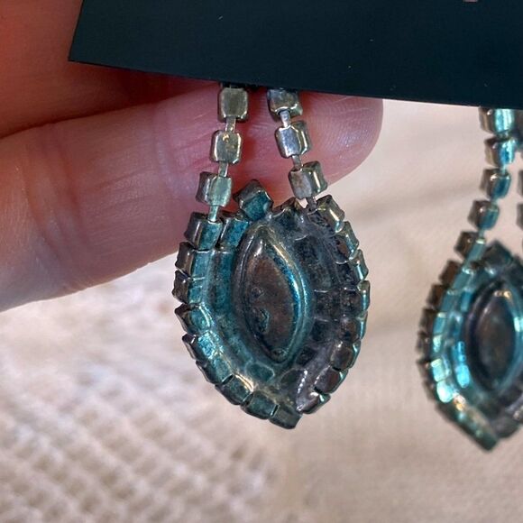 Vintage 90s Rhinestone Dangling Earrings Accessories for Women - Picture 4 of 4